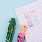 Cute Cartoon Multicolor Pen Color Retractable Ballpoint Pen for School Office Fun Writing