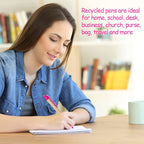 Eco Friendly Recycled Kraft Paper Pens Set Colorful Retractable Ballpoint Pens for Office & School