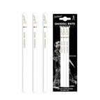 Professional White Charcoal Pencils for Sketch Highlight, White Drawing Pencils for Shading, Blending & Artwork