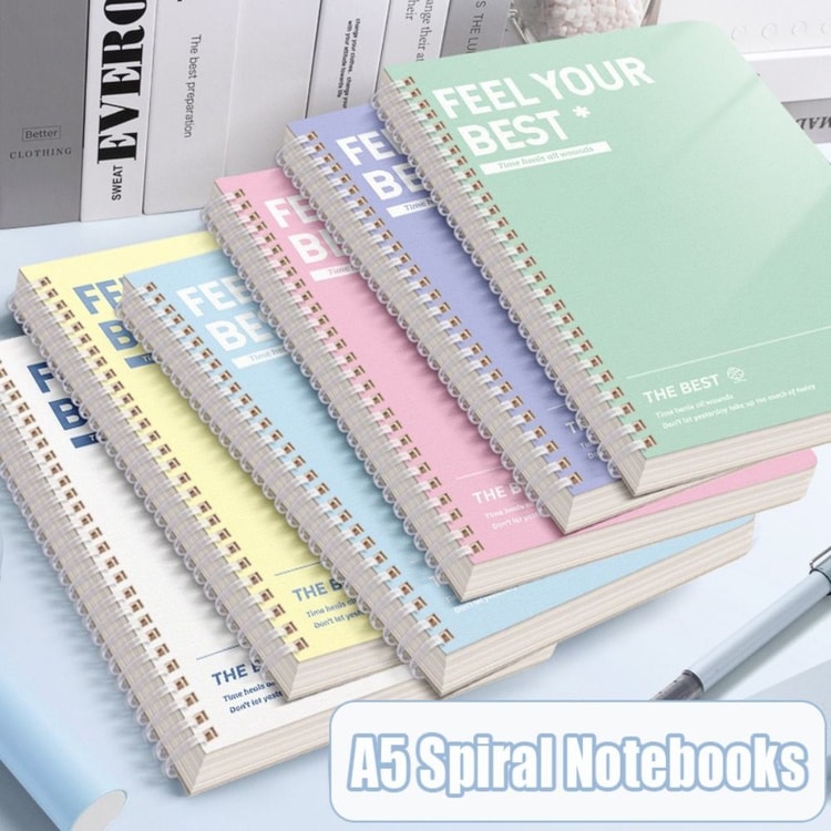 Colorful Spiral Notebook with Lined Perforated Pages