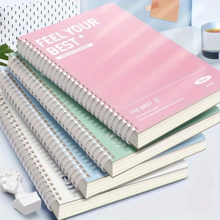 Colorful Spiral Notebook with Lined Perforated Pages