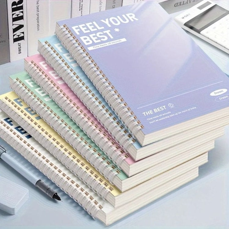 Colorful Spiral Notebook with Lined Perforated Pages