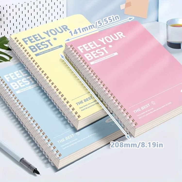 Colorful Spiral Notebook with Lined Perforated Pages