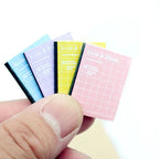 Mini Dollhouse Exercise Books Set – Cartoon Study Notebook Props 4pcs Miniature Decor
