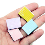 Mini Dollhouse Exercise Books Set – Cartoon Study Notebook Props 4pcs Miniature Decor