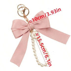 Elegant Large Bow Keychain Ornament for Bags and Headphone Case Accessories