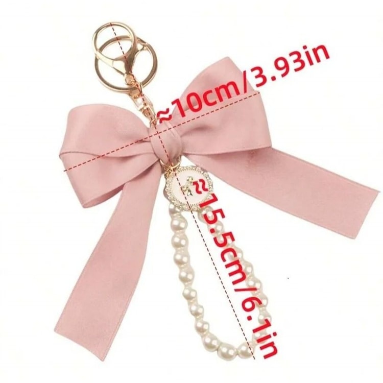 Elegant Large Bow Keychain Ornament for Bags and Headphone Case Accessories