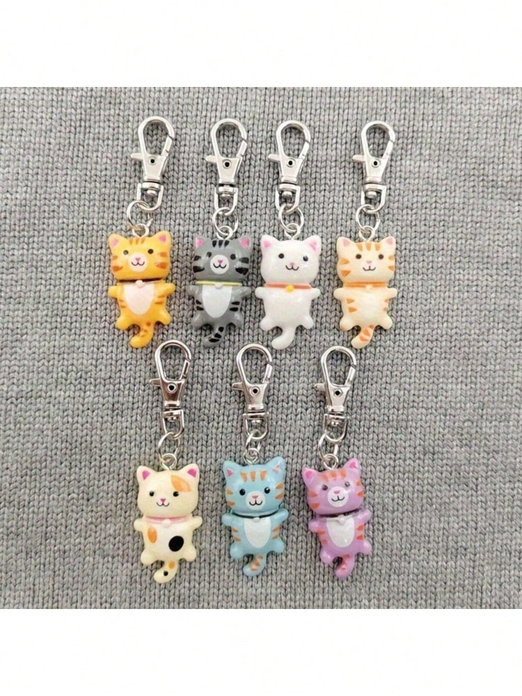 Cat Keychain For Men And Women Cartoon Accessories Durable Keyring With Lobster Clasp Decorative Gift For Bags Car Keys
