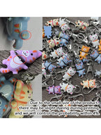 Cat Keychain For Men And Women Cartoon Accessories Durable Keyring With Lobster Clasp Decorative Gift For Bags Car Keys