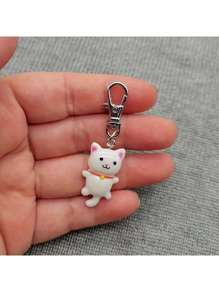 Cat Keychain For Men And Women Cartoon Accessories Durable Keyring With Lobster Clasp Decorative Gift For Bags Car Keys
