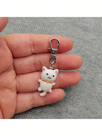 Cat Keychain For Men And Women Cartoon Accessories Durable Keyring With Lobster Clasp Decorative Gift For Bags Car Keys