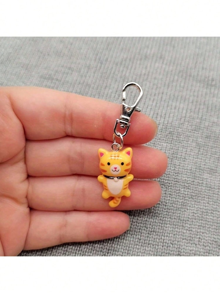 Cat Keychain For Men And Women Cartoon Accessories Durable Keyring With Lobster Clasp Decorative Gift For Bags Car Keys