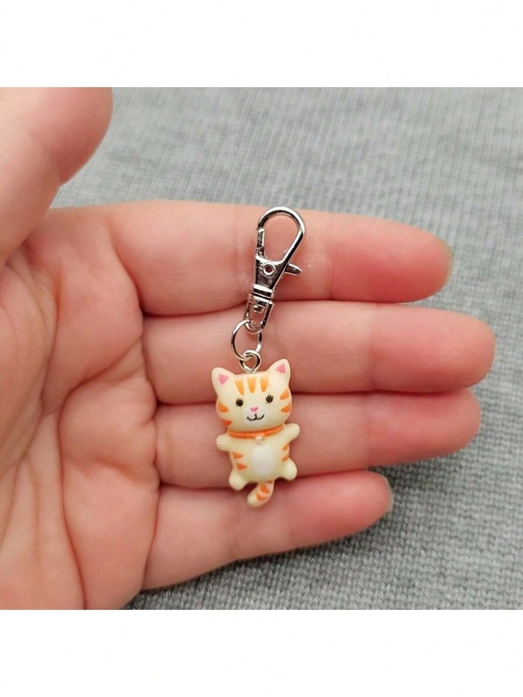 Cat Keychain For Men And Women Cartoon Accessories Durable Keyring With Lobster Clasp Decorative Gift For Bags Car Keys
