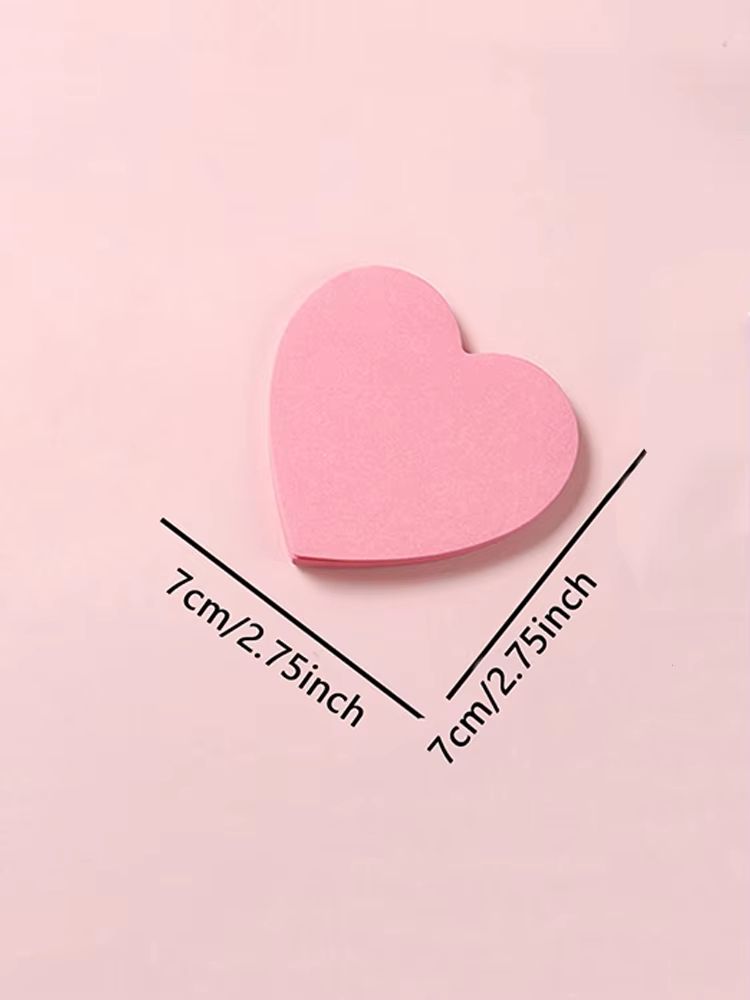 40 Sheets Heart Sticky Notes Notepad Self-Sticky Note Pads Notebook Planner Sticker for Office Stationery