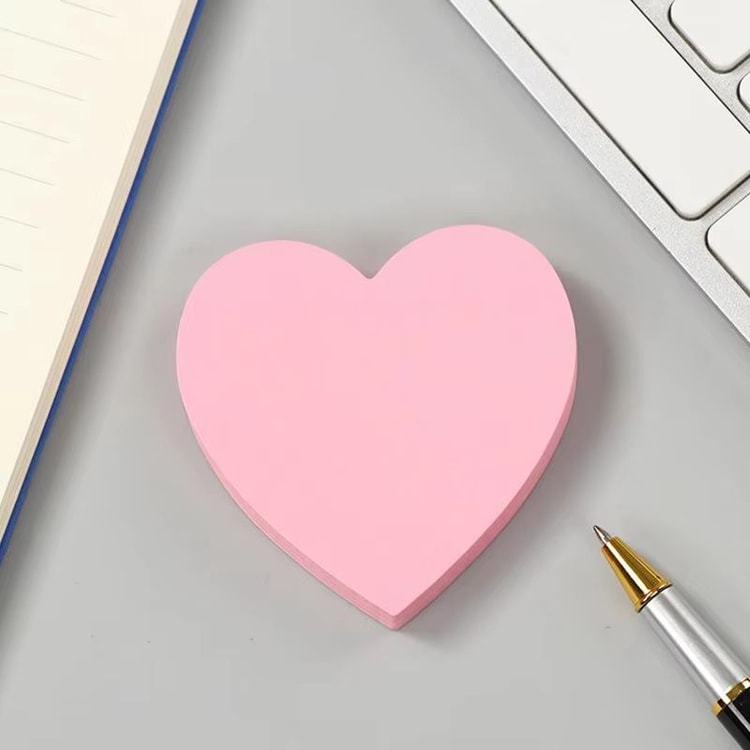 40 Sheets Heart Sticky Notes Notepad Self-Sticky Note Pads Notebook Planner Sticker for Office Stationery
