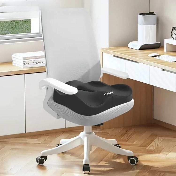 Light Green & Grey Ergonomic Support, Washable Polyester, Car/Office Essentials