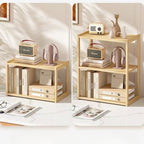 Multifunctional Office Desk Organizer, Wooden Storage Rack, School Supplies Desk Accessories