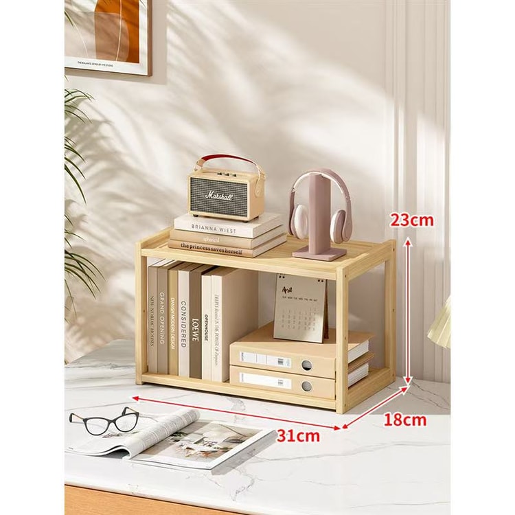 Multifunctional Office Desk Organizer, Wooden Storage Rack, School Supplies Desk Accessories
