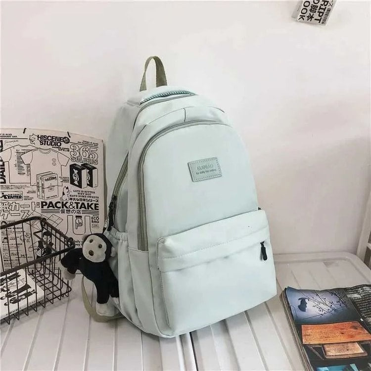 Unisex Multi Pocket College Backpack Casual Laptop School Bag