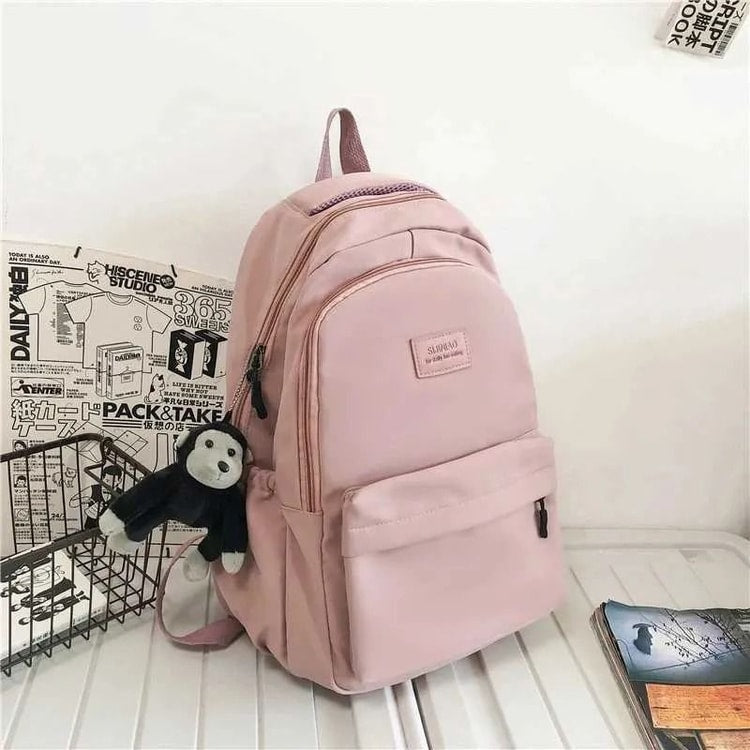 Unisex Multi Pocket College Backpack Casual Laptop School Bag